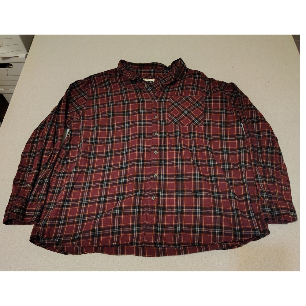 Magellan Outdoors Classic Canyon Creek 3XL Plaid Flannel Long Sleeve Shirt 13β